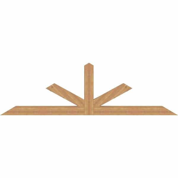 Ekena Millwork Saratoga Timber Gable Bracket, Western Red Cedar, 108"W x 31 1/2"H x 5 1/2"D x 5 1/2"F, 7/12 Pitch GBW108X31X0606SAR00SWR - main